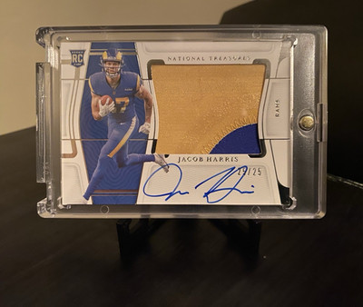 Panini 2021 National Treasures Jacob Harris Rams RMS RPS Auto Patch /25 RC