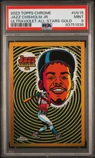 2023 Topps Chrome-Ultraviolet All-Stars Gold Jazz Chisholm Jr. #UV-15 /50-PSA 9
