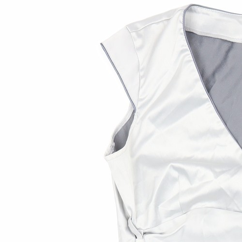 River Island Women's White Wrap Blouse - Size 12, Sleeveless - Picture 9 of 12