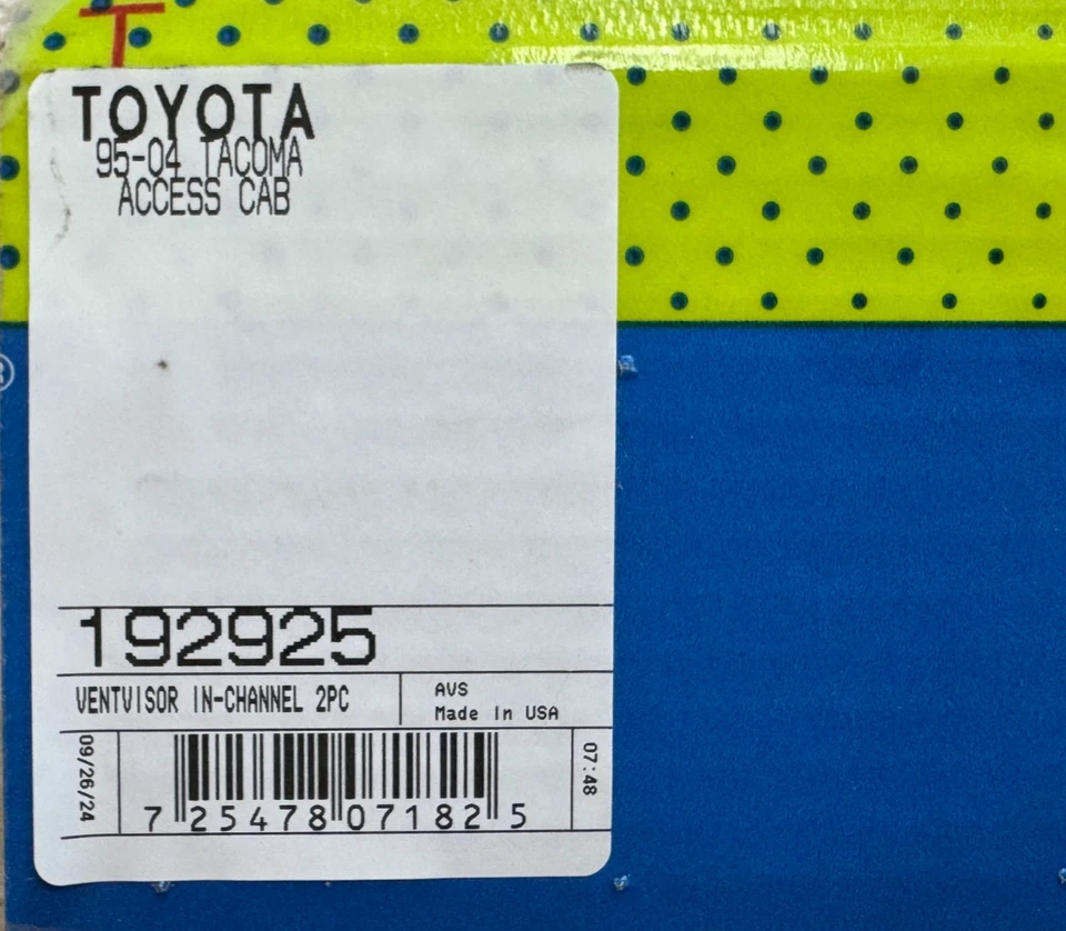 Ventilador en canal AVS 192925 para cabina de acceso Toyota Tacoma 95-04 - humo Foto 2 de 4