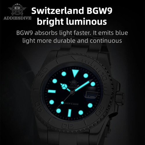 Luxurious Men's Analog Quartz Diver Watch BGW9 Luminous Waterproof - 第 5/10 張圖片