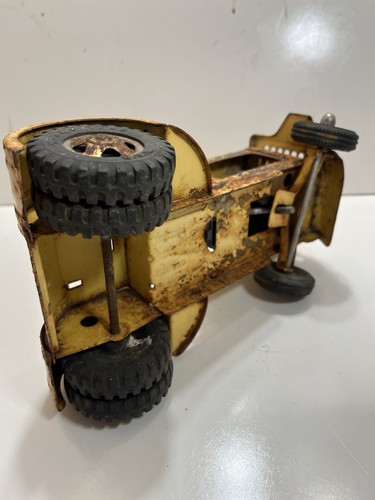 Vintage 1960’s Tonka Pressed Steel Yellow Airport Tug As Is - Bild 7 von 8