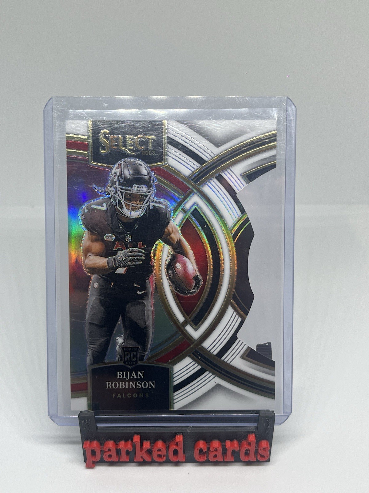 2023 Panini Select - Premier Level #180 Bijan Robinson (RC) White Die-Cut /199