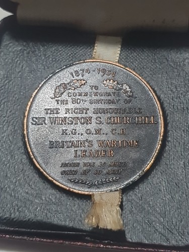 British commemorative medal - Winston Churchill, 80th Birthday 1954 (P2) - Picture 3 of 3
