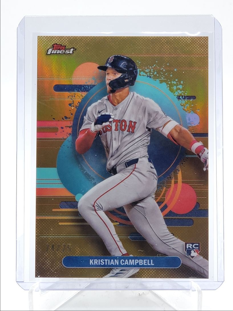 KRISTIAN CAMPBELL 2025 TOPPS FINEST UNCOMMON ROOKIE GOLD RC /25 Q1610