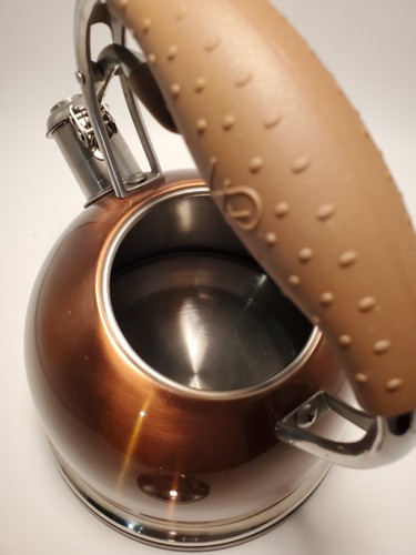 WOLFGANG EUC EDELSTAHL TEEKESSEL 2,45 QT Kupfer Braun - Bild 10 von 12