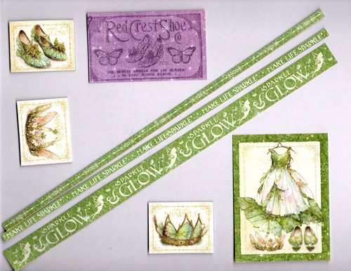 Snippets Graphic45 FAIRY BOUTIQUE #1 (15 PIEZAS) CORTADO A MANO álbumes de recortes manualidades - Imagen 2 de 5