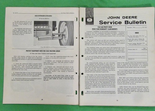 Vintage John Deere Service Bulletins January - December 1965 - Picture 7 of 16