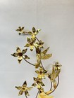 Mid Century Modern  Homco Brass Gold Wall Decor Hummingbirds Flowers