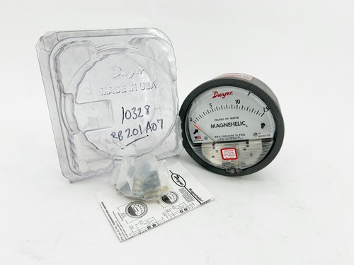 Neu Dwyer 102011-00 Modell 2015 Magnehelic Vakuum Messgerät 0-15 Zoll Wasser