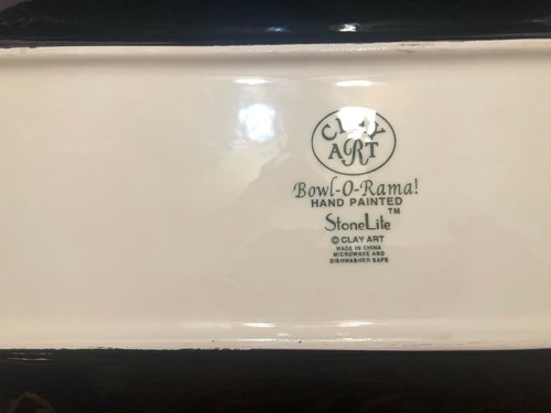 Clay Art Bowling Chip & Dip Server ~ ๐๐ง๐ค๐ข ๐พ๐๐๐๐๐๐๐๐๐ฟ๐๐๐๐๐ - Picture 2 of 2
