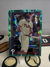 2025 Topps Chrome Aqua Lava Refractor /199 Bryce Harper #150 1pr3
