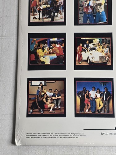 Sealed 1995 Mighty Morphin Power Rangers Masterpiece 16 Month Calendar Vintage - Bild 10 von 10