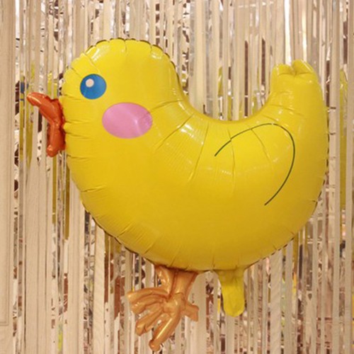 2 Pcs Piccolo Palloncino Di Pollo Giallo Bambino Palloncini Stagnola Compleanno - Foto 7 di 11