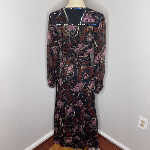New A.L.C Alessia Silk Floral Maxi Dress Sz 4 - Picture 5 of 13