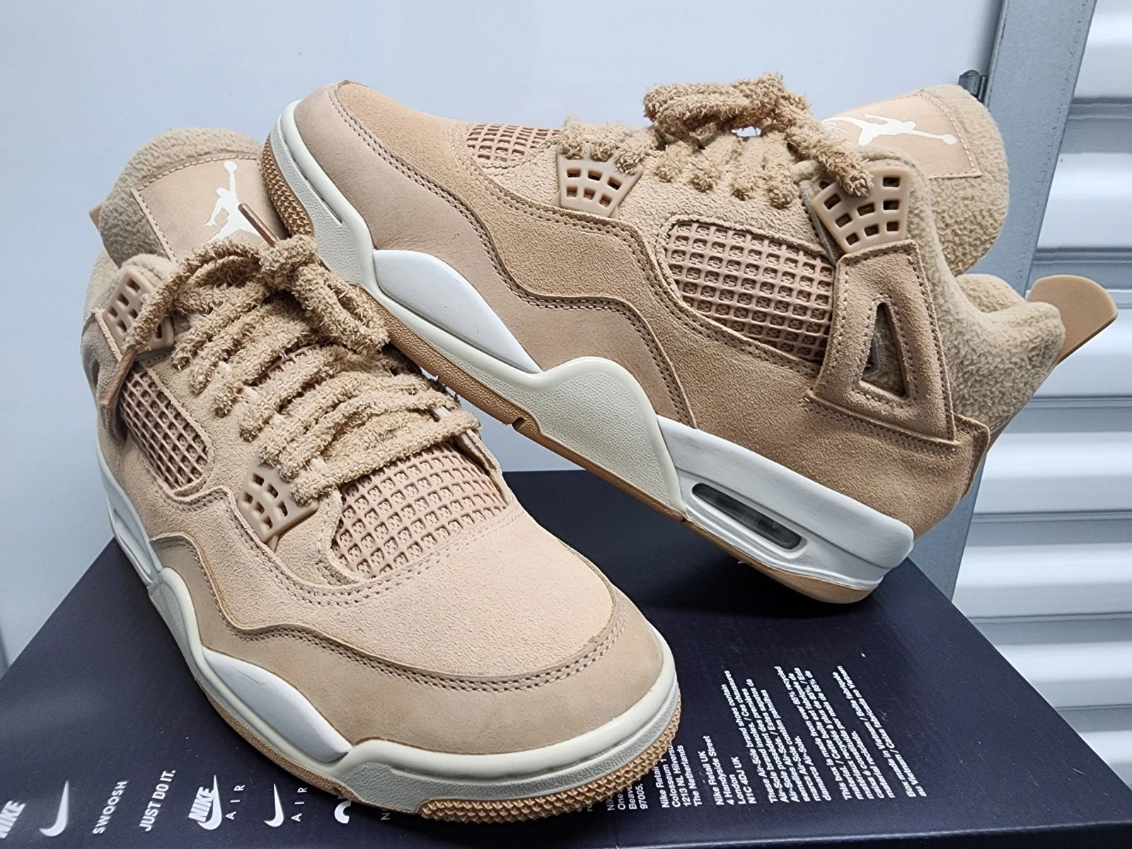 Nike Air Jordan 4 Retro Cozy Girl - Hemp/Light Orewood Brown - Size 10.5M - 12W