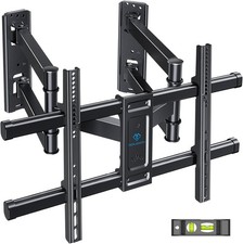 PERLESMITH Corner TV Wall Mount Full Motion, Bracket Premium Black 
