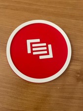 F5 Networks Logo Coaster Red Silicone Drink Mat Tech Office Desk