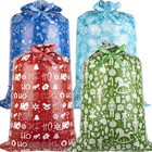 4 Pcs 60x36 Inch Extra Large Christmas Plastic Gift Bags for Oversized Presents