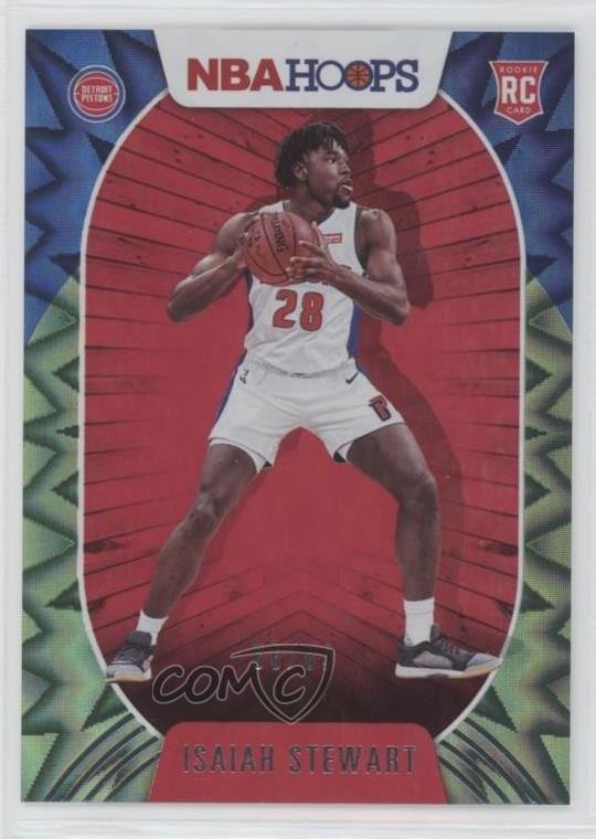 2020-21 Panini NBA Hoops Green Explosion /89 Isaiah Stewart #233 Rookie RC 04ag