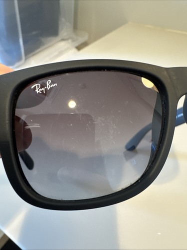 Ray-Ban RB4165 622/T3 Justin Black 54mm Grey Gradient Polarized Sunglasses #P64 - Picture 9 of 13