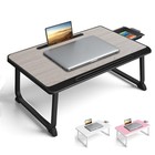 Laptop Bett Tisch - Schreibtisch, Nachttisch mit Schublade, für Laptop, Lesen...