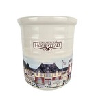 Longaberger Pottery Homestead Woven Traditions 2qt Utensil Crock Canister 7"
