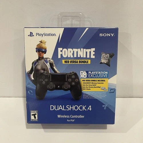 Sony PlayStation 4 DualShock Wireless Controller - Jet Black Fortnite Neo Versa Bundle