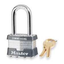 Master Lock 81Kalf Padlock, Keyed Alike, Long Shackle, Rectangular Steel Body,