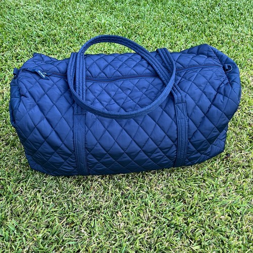 Borsone da viaggio grande VERA BRADLEY Miramar Weekender blu navy trapuntato - Foto 5 di 18
