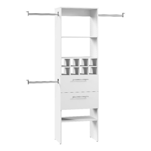 Carina Schrank 24W Organizer mit Stangen Schubladen und Würfel - technisches Holz - Bild 1 von 9