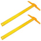 2pcs Transparent Crafting Square Ruler Portable Plastic Ruler