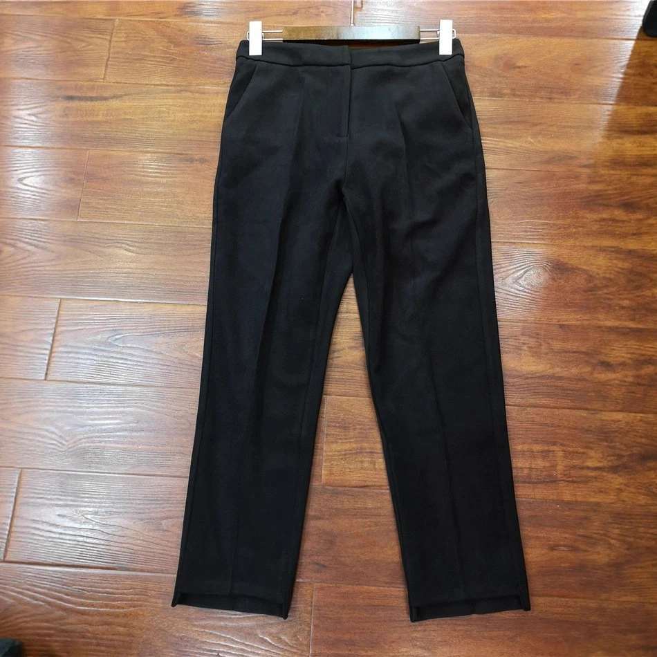 Max Mara Womens New Autumn Winter Wool Cotton Blended Fabric Pants - Image 2 of 4