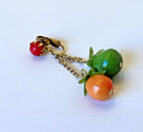 De Colección Tutti Frutti Collar y Pendientes de Clip Colgantes Plástico Fruta Ensalada Set Kitsch - Imagen 9 de 13