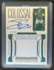 2023 National Treasures Tyler Soderstrom Colossal Material Jersey Auto RC #29/99