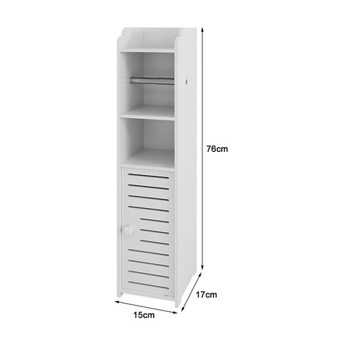 Toilettenschrank Badezimmerschrank Offene Fach Schmaler Badschrank 15X17X76 cm - Bild 2 von 17
