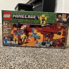 Minecraft LEGO 21154 The Blaze Bridge, New in Excellent Box! 372 Pieces