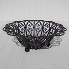 Black Iron Fruit Bowl Metal Bread Basket Decorative Scalloped Ball Feet Vintage