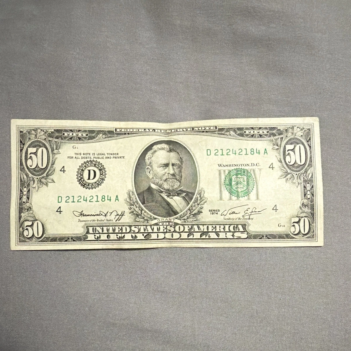 1974 $50 US Federal Reserve Small Notes for sale | eBay