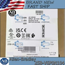 25B-V6P0N104 New NEW PLC PowerFlex 525 1.1kW (1.5Hp) AC Drive Free Ship US
