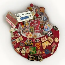 McDonald’s Fast Food Pins Lot: Vintage, Rare, Years of Service, Hat, Name Tag