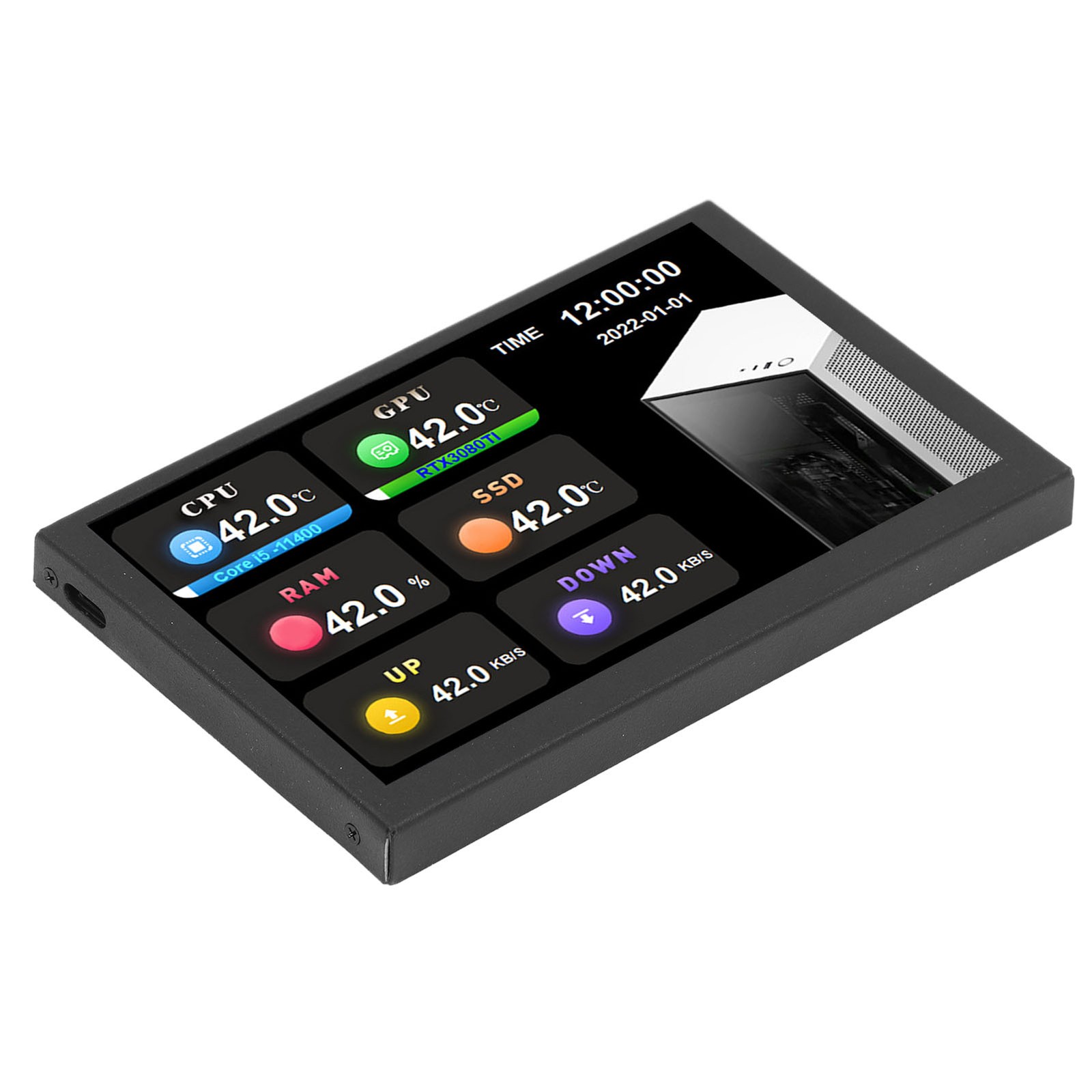 IPS USB Mini Screen 5 Inch 800x480 Resolution Type C Sub Screen PC Data Monitor