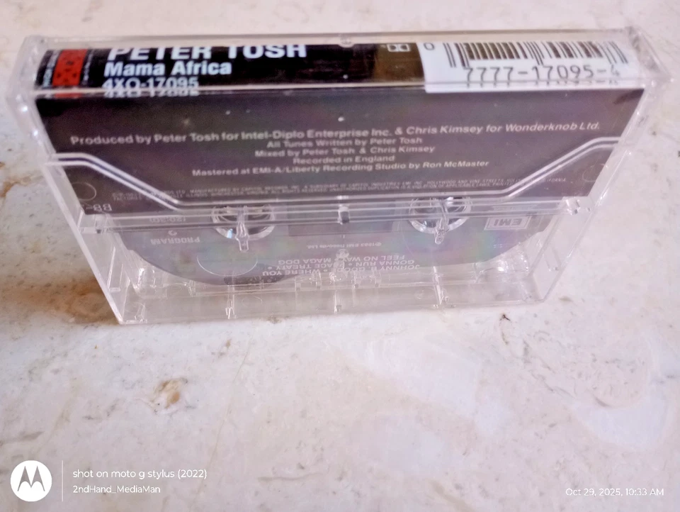 NEW SEALED PETER TOSH MAMA AFRICA REGGAE XDR CASSETTE TAPE Foto 2 de 2