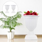 2 Pcs Urn Flower Pot Table Centerpieces Decorative Garden Planter Outdoor