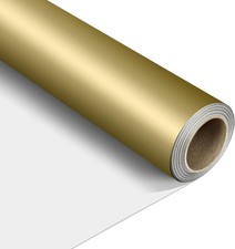Dark Gold Gift Wrapping Paper 17 Inches X 32.8 Feet, Solid Color Matte Paper