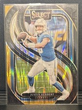 2024 Panini Select - Premier Level Justin Herbert #131 Black & Gold Shock Prizm