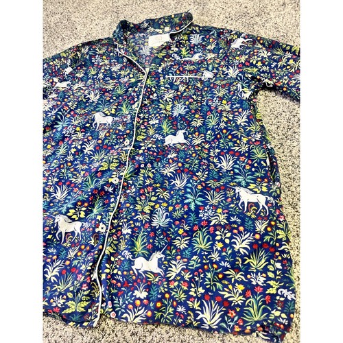 Printfresh Organic Sleep Shirt L Unicorn Floral Whimsical Pajama Dress Nursing - Picture 4 of 12