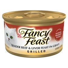 Purina Fancy Feast Grilled Wet Cat Food, Beef Liver Feast, 24x 3oz Cans
