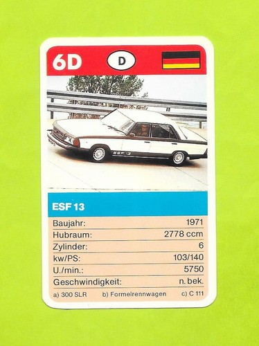 Carte Mercedes Benz - ESF 13 - N°6D - Picture 1 of 2