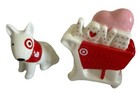 Valentine's Day Ceramic Target Bullseye Dog  and Cart Spritz 2025 *In-Hand/New*